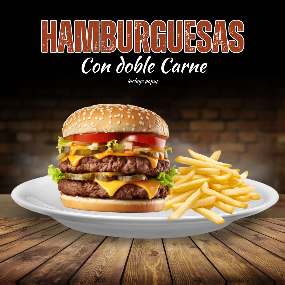 Hamburguesa doble Carne