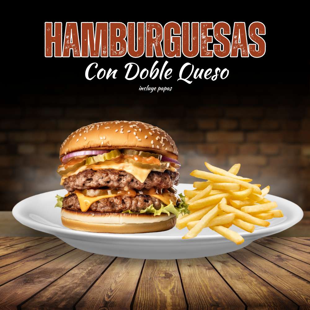 Hamburguesa con doble Queso