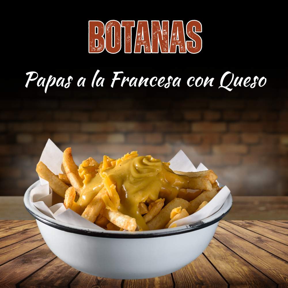 Papas a la francesa con queso
