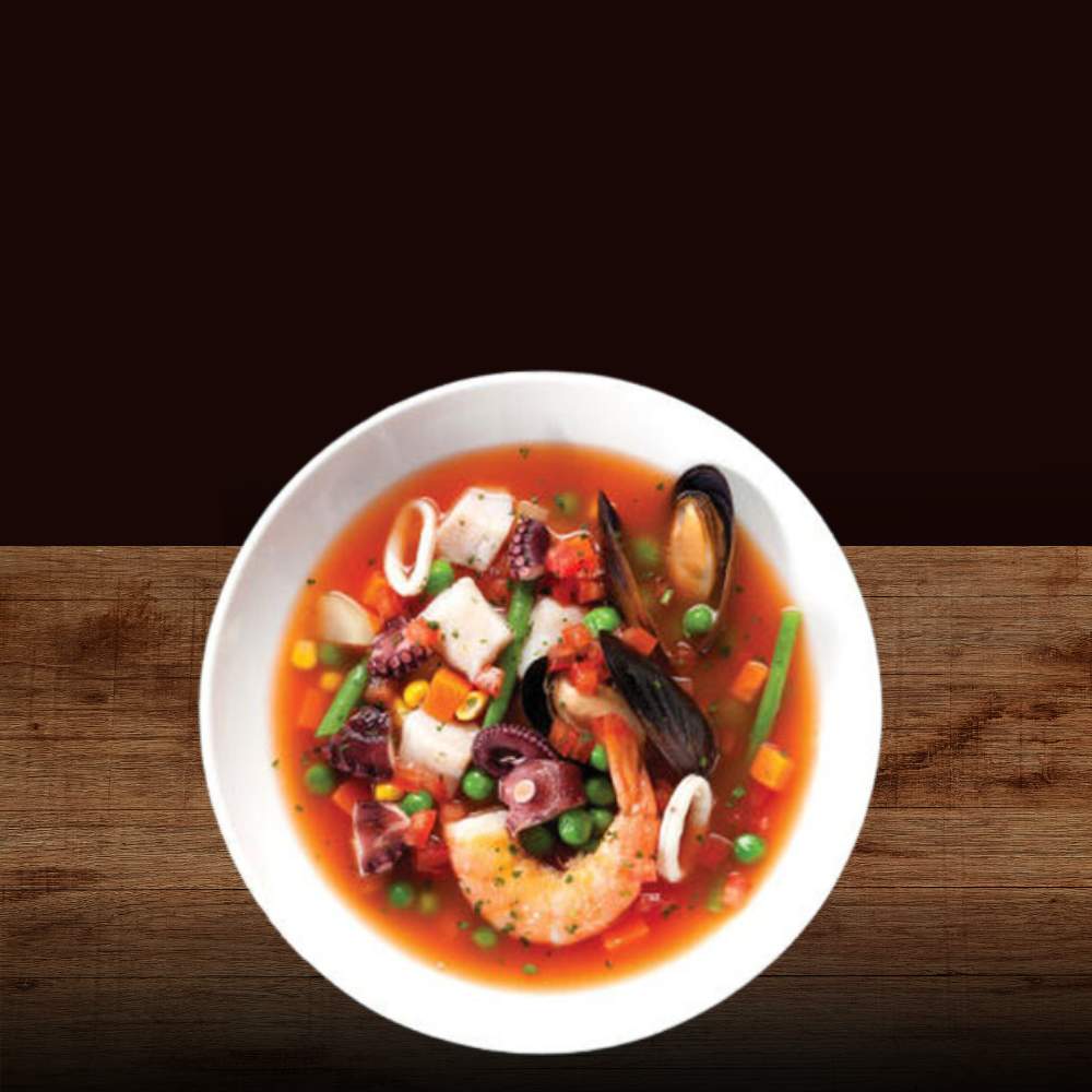 Sopa de distintos Mariscos