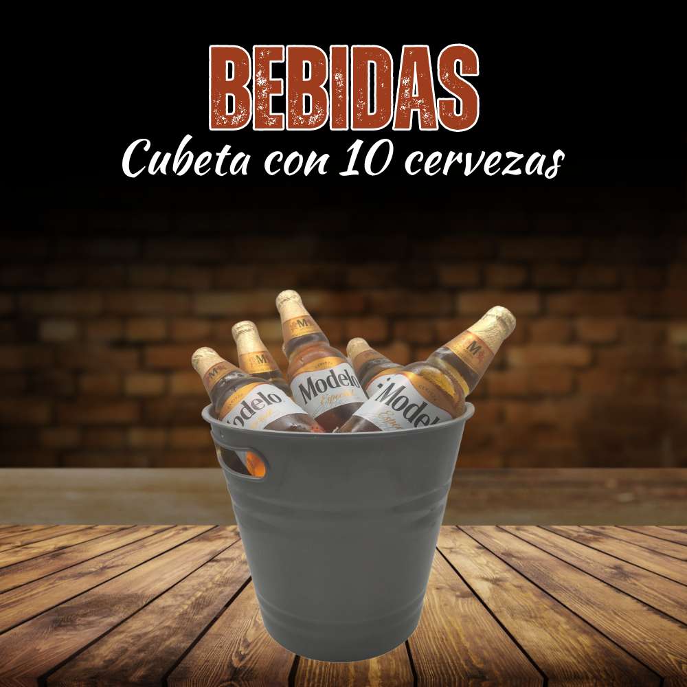 Cubeta con 10 cervezas