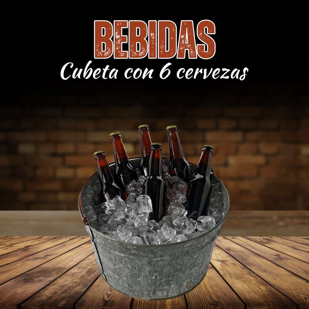 Cubeta con 6 cervezas